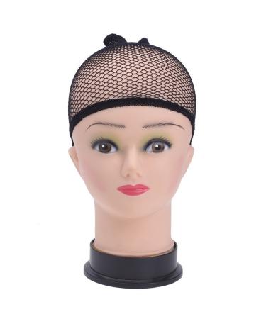 3PCS Nylon Wig Caps - Elastic Hair Mesh Net for Comfortable Wig Wear - Black Open Ended Hair Nets - Buy Online on GoSupps.com