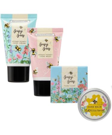 Heathcote & Ivory Hand Cream 30 ml Hand Wash 30 ml Hand Soak 30 g and Hand Balm 9 g In A Reusable Travel pouch Cruelty Free and Vegan Friendly Beauty Gift For Her Busy Bee s Collection - Buy Online on GoSupps.com