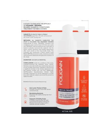 Foligain Triple Action Volumizing Formula for Men - 2 Fl Oz (Pack of 1) - Buy Online on GoSupps.com