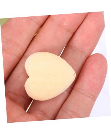 Ibasenice 200 Stk Log Color Peach Cherz Valentine's Day Heart Perlen - DIY Unfinished Wood Jewelry Crafting Accessories - Buy Online on GoSupps.com