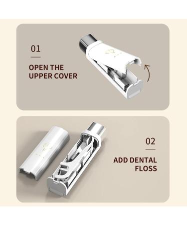 3PC Portable Dental Floss Dispenser | Automatic Floss Case with 50 Refillable Sticks | Ideal for Travel & Teeth Cleaning - Buy Online on GoSupps.com