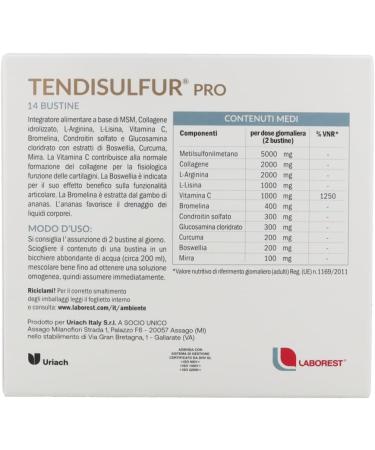  TENDISULFUR Tendisulfur Pro 14 sachets of 8.6 g - Buy Online on GoSupps.com