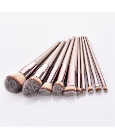 Durratou 10Piece Makeup Brushes Champagne Gold Foundation Brushes Eye Shadow Brushes - Buy Online on GoSupps.com