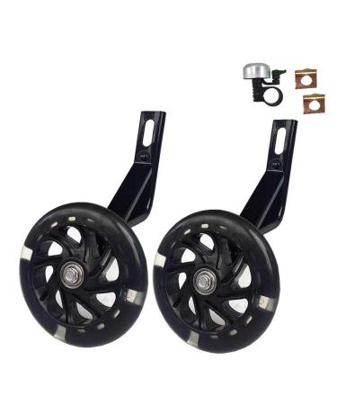 Training Wheels for Bike,Compatible for Bikes of 12 Inch,Flash Mute Wheel black