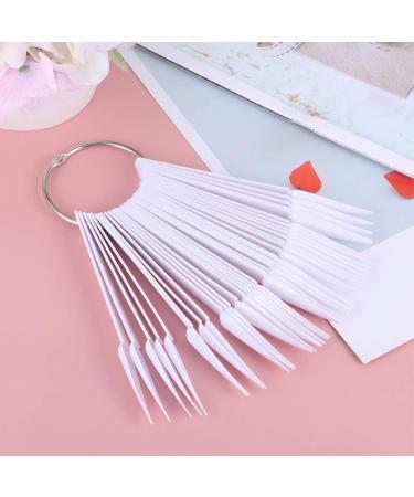 2 Sets nail art practice tip nail polish board nail polish color card nail glitter nail display card nail lacquer flake nail tips clear false nail art board flaky white monitor - Buy Online on GoSupps.com