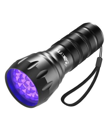 Waklyte Black Light UV Light, 21 LED Mini Black Light Flashlight, Powerful Small UV Flashlight Blacklight Flashlight, Pet Urine Detector Light for Dog/Cat Urine Detection, Resin Curing, Scorpion