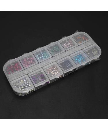 12 Models Nail Art Rhinestone Colorful Nail Decorations Shiny Nail Art Decors DIY Nail Rhinestones Glitter Rhinestones Nail Art Tools - Buy Online on GoSupps.com