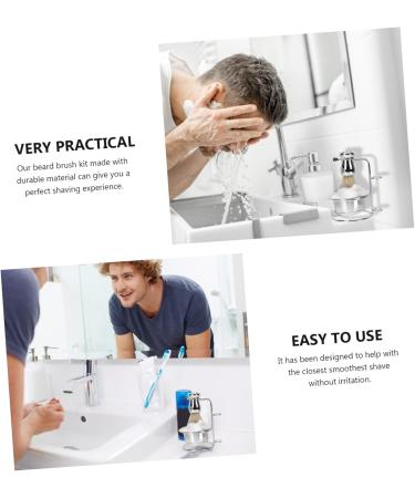PopetPop Barts Branch Bristle Razor Brush Set - Stainless Steel Shaving Shell & Travel Soap Box - Rustproof Shaving Essentials for Men - Buy Online on GoSupps.com
