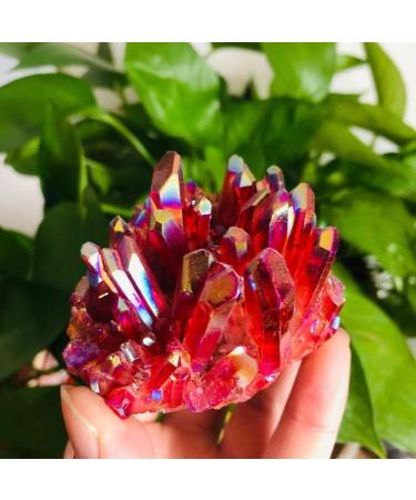 100g-200g Small Size Natural Red Aura Quartz Crystal Stone Geode Cluster 1pc Suitable for Home HOMEZHOU (Color : 1pc 145g-180g) - Buy Online on GoSupps.com