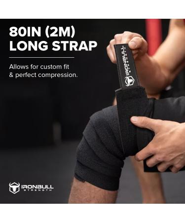 Knee Wraps for Weightlifting - 80" Elastic Knee Straps for Squats & Powerlifting | Compression Support for Gym & Strength - Buy Online on GoSupps.com