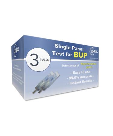 BUP Urine Drug Test Strips - Single Panel, 3 Pack | Test for Buprenorphine - Buy Online on GoSupps.com