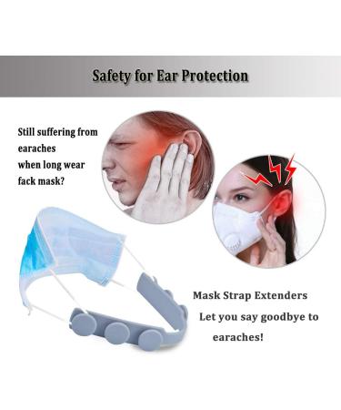 10 PCs Silicone Mask Extension Straps - Anti-Slip Ear Protectors for Adults | Universal Fit for All Masks - Buy Online on GoSupps.com