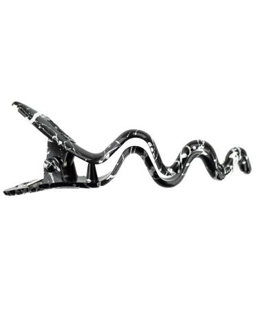 Wave Hair Clip Mini - Black Silver Thread 9cm | Made in Germany | WeLoveBeads - International Shipping - Buy Online on GoSupps.com
