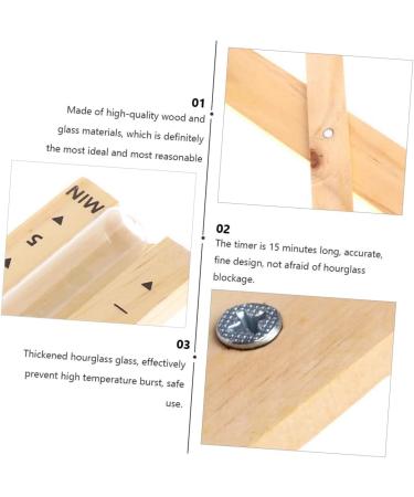 Yardwe 15-Minute Rotating Sauna Clock - Wooden Hourglass Sand Timer for Bathroom & Spa - International Shipping Available - Buy Online on GoSupps.com
