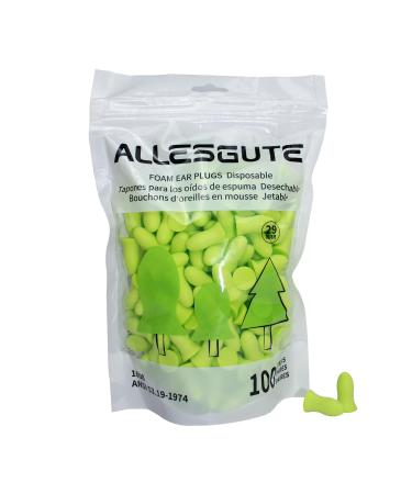 Ear Plugs for Sleeping Noise Cancelling Hearing Protection in Soft PU Foam for Snoring Eargasm Earplugs for Concert 100 Pairs 29dB for Shooting Planes Music Motorcycle (100)