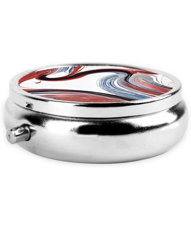 Shop Brown Marble Mini Round Pill Box | 3 Compartment Travel Organizer | Portable Medicine Case for Home & Office - Buy Online on GoSupps.com