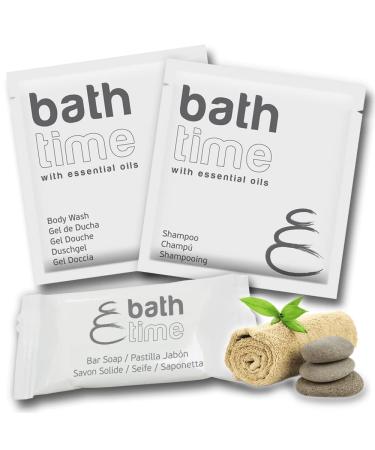 GPQ GESPROQUIMIA SL GPQ Hotel shower gel + shampoo + soap bread 100 pieces x 3 products with essential oils without parabens for hotel rural cottage home B&B Made in Spain