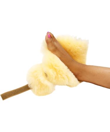 Buy 100% Medical Sheepskin Heel Cushion Bootie | Soft Lambswool Protectors for Pressure Sores & Comfort - International Shipping Available - Buy Online on GoSupps.com
