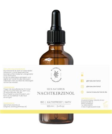 Organic Evening Primrose Oil - 100ml Cold Pressed Skin & Hair Oil | 100% Natural Premium Quality - Buy Online on GoSupps.com