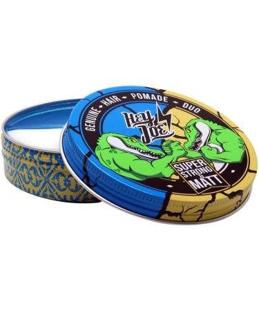HEY JOE! Genuine Hair Pomade Men's Duo 100 ml 2-in-1 Tin with Hair Pomade Men Extra Strong Hold + Matte Finish - Professional Hair Styling Products 50 ml (Pack of 2) Genuine Hair Pomade Duo - Buy Online on GoSupps.com