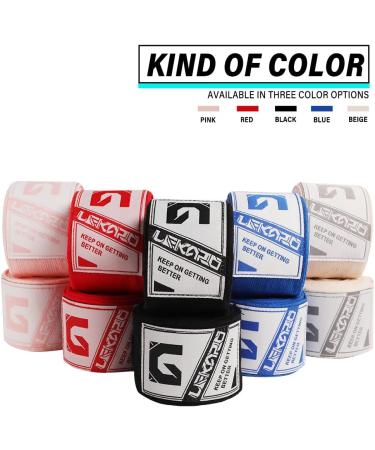 Lekro 160-Inch Pink Elastic Cotton Boxing Hand Wraps for Muay Thai MMA Training - Men & Women - Buy Online on GoSupps.com