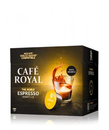 Café Royal Espresso 48 capsules Compatible with the Nescafé (R)* Dolce Gusto(R)* system - Pack of 3X16 - intensity 5/10 - UTZ certified - 100% Arabica