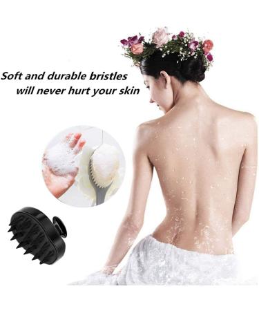 Long Handle Shower Back Scrubber with Bristle, Loofah, and Scalp Massager - Gray - Buy Online on GoSupps.com
