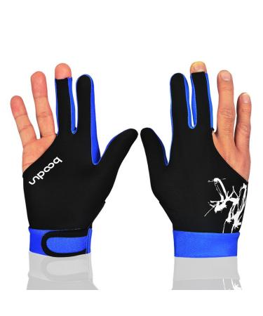 Anser M050912 Man Woman Elastic 3 Fingers Show Gloves for Billiard Shooters Carom Pool Snooker Cue Sport - Wear on The Right or Left Hand 1PCS (Blue, M) - Buy Online on GoSupps.com
