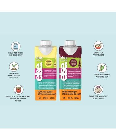 Else Nutrition Kids Chocolate Complete Nutrition Drink for Ages 2+ with Essential Amino Acids Vitamins & Minerals Less Sugar Convenient Ready to Drink Chocolate 16 Pack Chocolate 236 ml (Pack of 16) - Buy Online on GoSupps.com