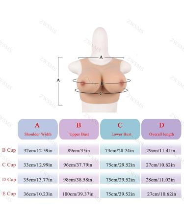 ZWSMS Silicone False Breast Plate BE Cup - Realistic False Boobs for Cosplay Drag Queen & Transgender - D Cup Color Options - Buy Online on GoSupps.com