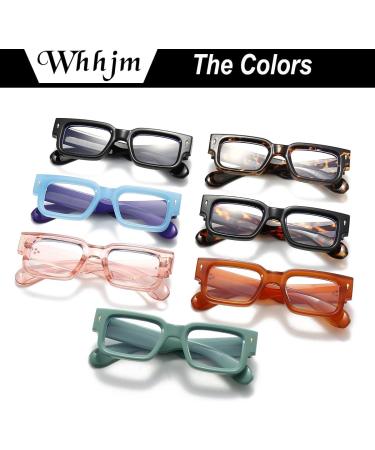 Small Square Blue Light Glasses for Men & Women | Retro Thick Rectangle Frame Computer Eyeglasses - 50mm Black - Buy Online on GoSupps.com
