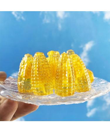 Corn Juice Transparent Candy Corn Soft Candy Corn Lollipop Chinese Candy Sweet Corn Flavor Soft Candy Cream Corn Candy Chewing Milk Candy Casual Snacks Fruit candy (300g)