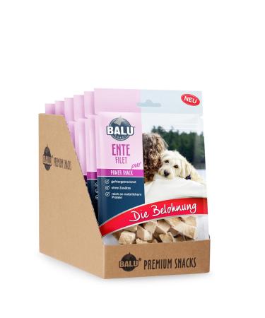 BALU Freeze-dried dog treats, grain-free and sugar-free, 100% natural, 100% meat, duck, 50 g bag (3)