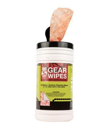 SILCA Gear Wipe Canister 110 Count 8 x 12" | Double Sided Towel for Cleaning Bikes | Grime Defense Wipes | Tough Bike Cleaning Wipes