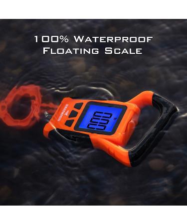 KastKing Fish Scale  WideView Floating Waterproof Digital Scale  2.5 Large LCD Display  110lb Capacity  Multi-Mode Pound/Ounces & Kilograms  Stores up to 9 Weights  Fishing Gifts for Men B: Orange combo - Buy Online on GoSupps.com