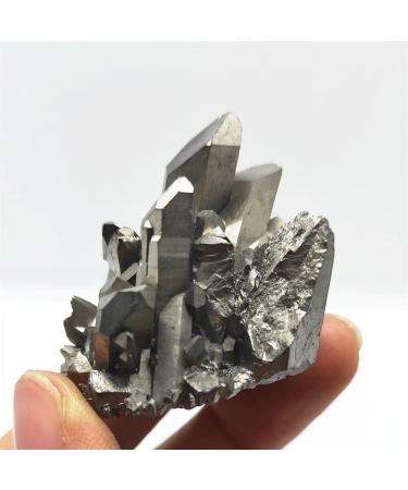 Natural Crystal 50g Silver Angel Halo Quartz Cluster Titanium Coating Natural Electroplating Quartz Cluster Curing Power Stone Crystal HOMEZHOU - Buy Online on GoSupps.com
