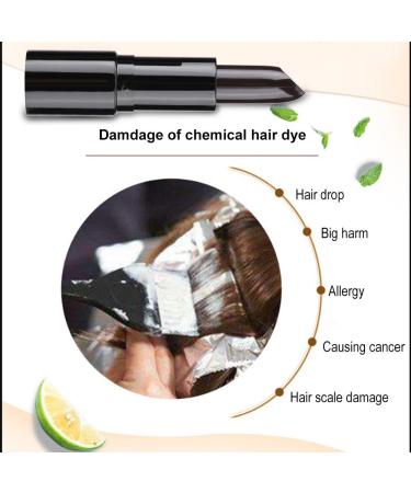 Buy Dark Brown Temporary Hair Color Pen - Washable Non-Toxic Hair Chalk for DIY Hair Dye & White Hair Coverage | 3.5g Stick - Buy Online on GoSupps.com