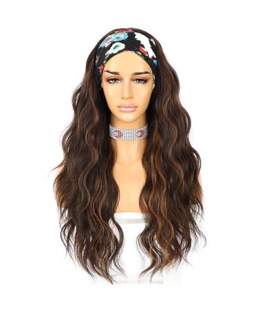 SAPPHIREWIGS Headband Wig 26 Loose Body Wavy Synthetic Hair - Mix Brown Color, 150% Density - for Black Women - Glueless Wave None Lace Front - Buy Online on GoSupps.com
