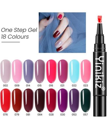 LICHENGTAI One Step Gel Nail Polish Pen 3 in 1 Nail Polish Pen UV Nail Gel Painting Pen No Base Top Coat Need Nails Art Tool Soak Off Gel Ideal for Home and Professional Manicure 086 - Buy Online on GoSupps.com
