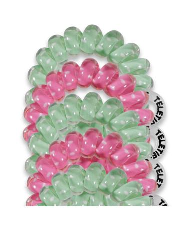 TELETIES Easter Collection Tiny Spiral Hair Coils - Bunny Love Ponytail Holder Hair Ties for Women - 5 Pack - Buy Online on GoSupps.com