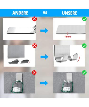 Buy Koboko Waterproof 304 Stainless Steel Razor Holder Hook | No Drilling Self-Adhesive Multi-Functional for Bathroom Shower Kitchen & Toilet - Silver - Buy Online on GoSupps.com