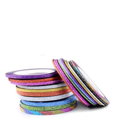 Healeved 60 Pcs Adhesive Line Sticker Flash Tape Color Tape Epoxy Colored Duct Tape Colorful Tape Manicure Sticker Washi Tape Dispenser Decor Gold and Silver Thread Nail Stickers - Buy Online on GoSupps.com