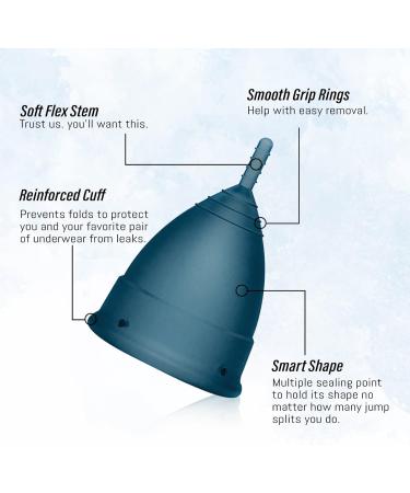 Shepowher Menstruation Cup & Carrying Bag - Flexible 100% Medical Silicone High Quality Easy to Use & Clean - Eco-Friendly Alternative to Tampons - Buy Online on GoSupps.com