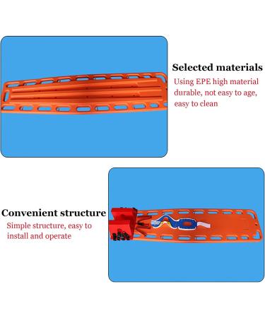 Portable Rescue Stretcher Medical First Aid Spine Board Back Board with Head immobilizer and Neck Brace Lifesaving Board on Water - Buy Online on GoSupps.com