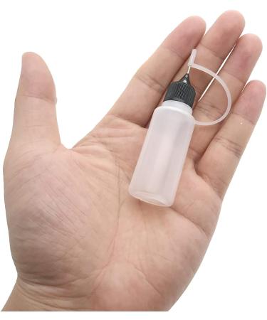 18 Pcs Precision Tip Applicator Bottles with 2 Funnel, 0.5 oz Translucent Glue Bottles - Multicolor Lids - MYYZMY - Buy Online on GoSupps.com