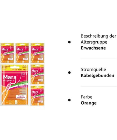 Buy Mara Expert Interdental Brushes - 0.45 mm Fine | 12+2 Tooth Cleaning Brushes | Fresh Mint & Fluoride | 6 Packs of 14 Pieces - International Shipping Available - Buy Online on GoSupps.com