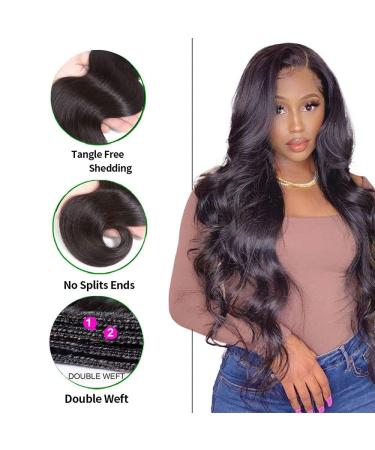 20 Inch 10A Brazilian Body Wave Human Hair Bundle - Natural Color Double Weft for Black Women - Buy Online on GoSupps.com
