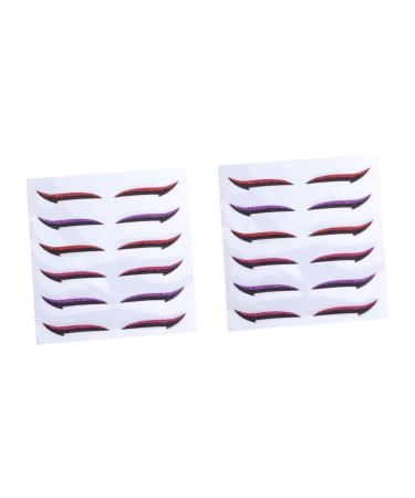 DOITOOL Instant Eyeliner Stickers 12 Pairs Glitter Eyeliner Sticker Woman Tool With Wings Invisible Eye Line Strips