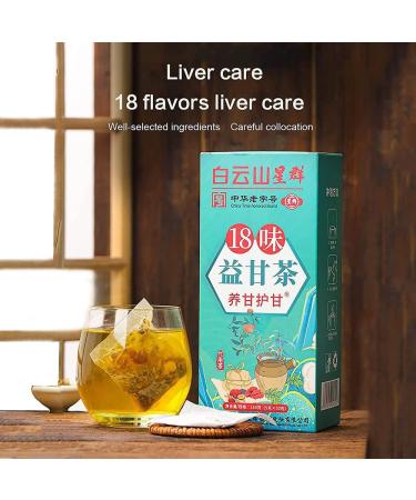 18 Flavors of Liver Protection Tea 18 Flavors Liver Care Tea Chinese Daily Nourishing Liver Tea Health Preserving Tea Herbal Tea for Liver Health for All People - Buy Online on GoSupps.com