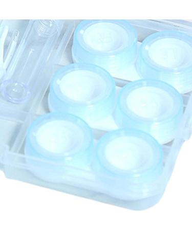 Sharplace Travel Contact Lens Case - 6 Pairs Small Size Container for On-the-Go Blue - Ideal for International Shipping - Buy Online on GoSupps.com
